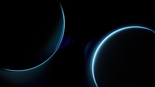 Blue light circle raytrace anamorphic - a blue light in the middle of it free wallpaper
