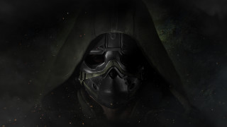 Masked astronaut starry sky fireworks - a black mask free wallpaper for desktop