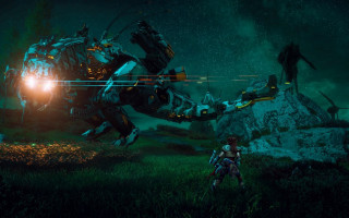 Robot flashlight giant creature night - a flashlight free wallpaper for desktop