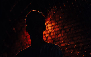 Man fence night cellphone starry - in the dark free wallpaper for desktop