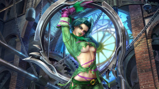 Woman green outfit sword clock - a green outfit holding free wallpaper