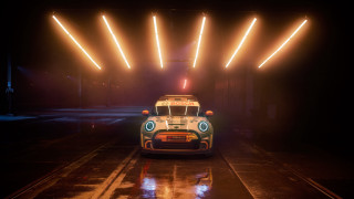 Mini car night street cinematic - a dark street free wallpaper