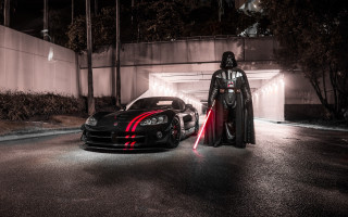 Car darthvader parkinglot night cobra - dean roger free wallpaper