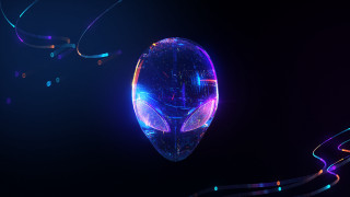 Futuristic holographic planetary lightstream starry - affinity photo free wallpaper