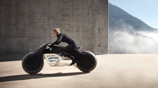 Woman motorcycle mountain futuristic digital - the front of it free wallpaper