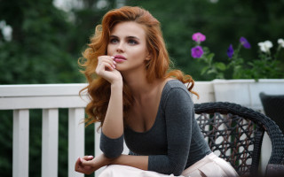 Elina karimova redhair portrait blurry - red hair free wallpaper