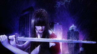 Woman rain city night purple - a sword in the rain free wallpaper