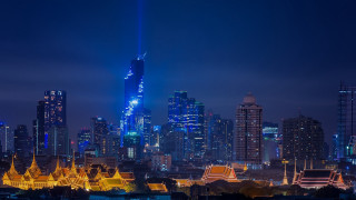 City skyline tower bridge night - tall building free wallpaper for desktop