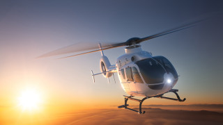 Helicopter clouds sunset sunlight lensflare - a helicopter free wallpaper for desktop