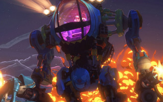 Glowing robot firefield smoke mecha - mecha free wallpaper