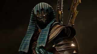 Egyptian warrior statue glowing eye - insane free wallpaper