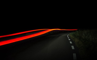 Longexposure road night redlights darksky - a dark sky above free wallpaper