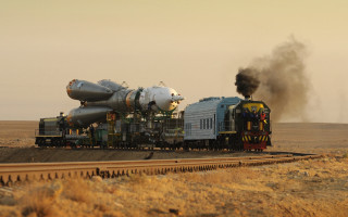 Train rocket desert sunset architecture - the track free wallpaper