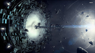 Futuristic space station massive structure - massive free wallpaper