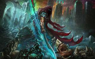 Man sword city demon night - his back free wallpaper for desktop