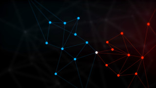 Dark background red blue line - dot free wallpaper