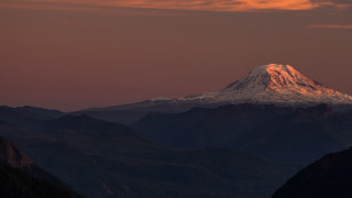 Mountain sunset pink sky clouds - peak free wallpaper for desktop