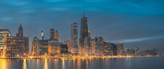 City skyline lake night asia 2 - a sky line in the background free wallpaper