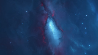 Space aurora nebula moon stars - object in the sky free wallpaper