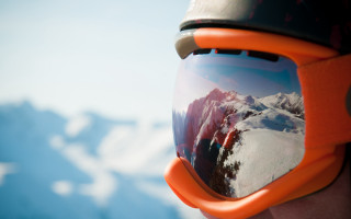 Ski goggles mountain reflection outdoor - eric deschamps free wallpaper for desktop
