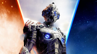 Robot space chest light arm - a space background free wallpaper