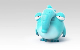 Blue toy two eyes nose - behance hd free wallpaper