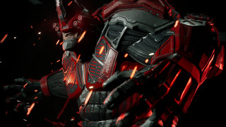 Red suit man gun glowing - a red suit free wallpaper