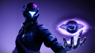 Futuristic man glowing object purple - a futuristic suit holding free wallpaper for desktop