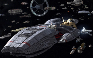 Star wars ship surrounded other - a star war free wallpaper