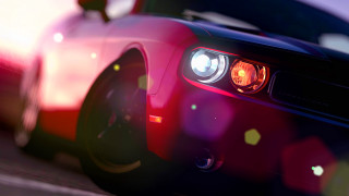 Car headlights closeup photoreal 3D - photorealistic lighting free wallpaper for desktop