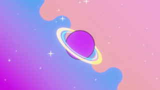 Saturn stars galaxy pink blue - galaxy free wallpaper