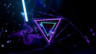 Purple blue abstract triangle neon - abstract background free wallpaper