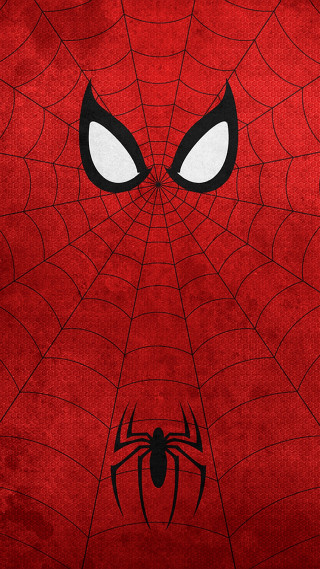 Spider man face eyes web - free anime wallpaper for mobile
