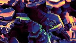 Colorful objects pile glowing crystal - a pile together free wallpaper