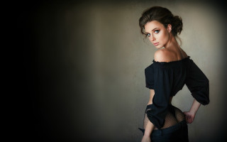 Black dress arabesque elina karimova - slim free wallpaper