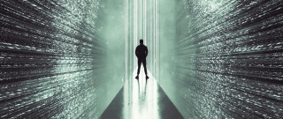 Man lines room light cyberpunk - liminal free wallpaper