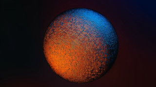 Blue orange mandelbrot planet moon - a blue circle free wallpaper for desktop