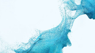 Blue wave splash gradient 3d - alberto seveso free wallpaper