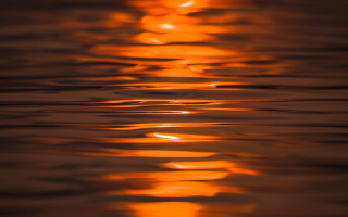 Water reflection sunset fire molten - sense of depth free wallpaper