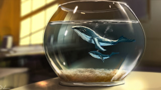 Fish bowl sand window sunlight - a window in the background free wallpaper for desktop