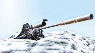 Metal vehicle gun snow mountain - a large metal object free wallpaper for desktop
