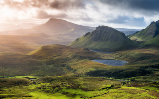 Mountain lake cloudy sky tilt - david paton free wallpaper for desktop