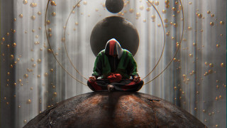 Person rock metal structure efuturism - circle and dots free wallpaper for desktop