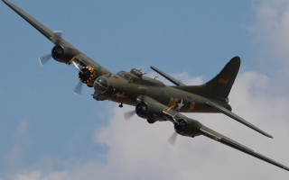Military plane cloudy sky propellers 4 - wing and a propeller free wallpaper