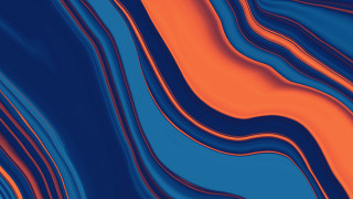 Blue orange waves curves red - a red center in the middle free wallpaper