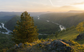 Valley river forest sunset mountain - a view of a valley free wallpaper for desktop