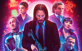 Man gun group neon portrait - neofauvism free wallpaper for desktop