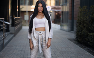 Elina karimova fashion portrait city - her waist free wallpaper