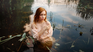 Pink dress water plant photorealistic - a pink dress free wallpaper for desktop