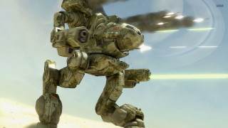 Futuristic robot running missiles smoke - a futuristic robot free wallpaper